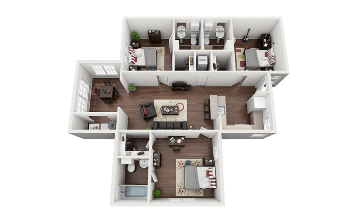 3x3 university village at clemson apartments near clemson university south carolina sc